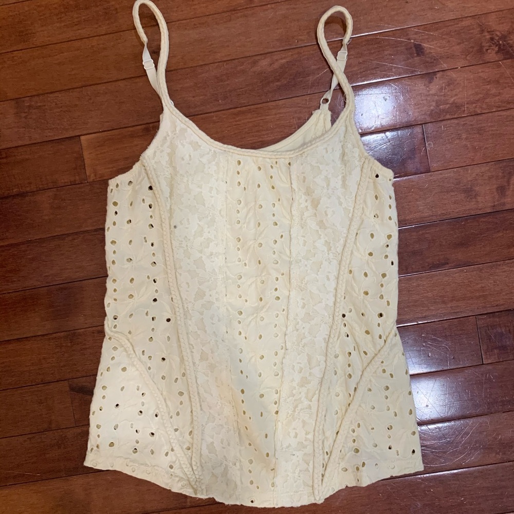 Free people Embroidered tank top